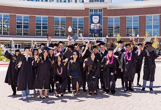 Graduates posing for a photo